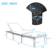 Patio Furniture Outdoor Adjustable PE Rattan Wicker Chaise Lounge Chair Sunbed