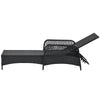 Outdoor patio pool PE rattan wicker sun lounger adjustable backrest