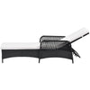 Outdoor patio pool PE rattan wicker sun lounger adjustable backrest