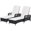 Outdoor patio pool PE rattan wicker sun lounger adjustable backrest