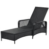 Outdoor patio pool PE rattan wicker sun lounger adjustable backrest