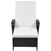 Outdoor patio pool PE rattan wicker sun lounger adjustable backrest