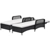 Outdoor patio pool PE rattan wicker sun lounger adjustable backrest