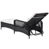 Outdoor patio pool PE rattan wicker sun lounger adjustable backrest