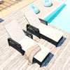 Outdoor patio pool PE rattan wicker sun lounger adjustable backrest