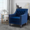 RaDEWAY accent armchair living room chair with nailheads and solid wood legs