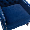 RaDEWAY accent armchair living room chair with nailheads and solid wood legs