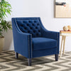RaDEWAY accent armchair living room chair with nailheads and solid wood legs