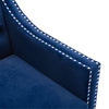 RaDEWAY accent armchair living room chair with nailheads and solid wood legs