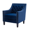 RaDEWAY accent armchair living room chair with nailheads and solid wood legs
