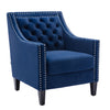 RaDEWAY accent armchair living room chair with nailheads and solid wood legs