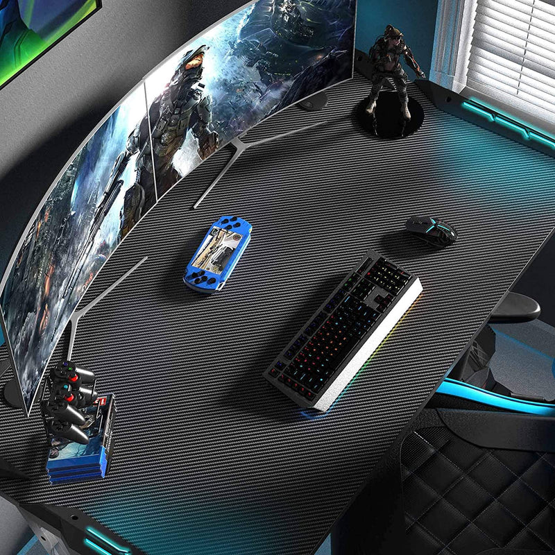 Z1-S Gaming Desk 44.5" Z Shaped Office PC Computer - Image 4