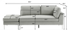 RaDEWAY Leisure Armrest Right Suede Sofa