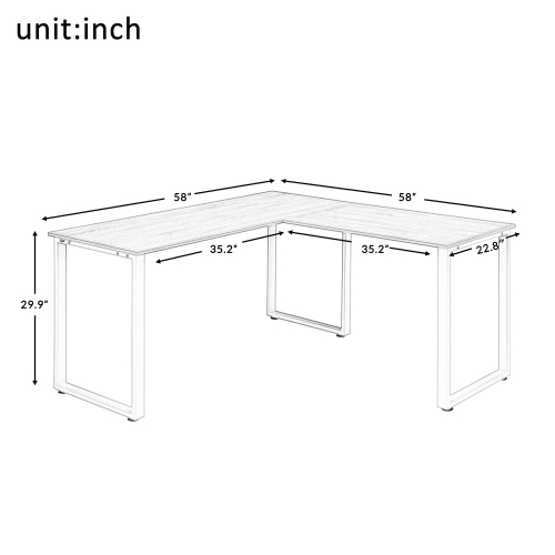 L-shape computer desk - Image 7