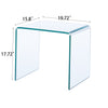 Small Clear Glass Side & End Table, Tempered Glass End Table Small Coffee Table
