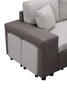RaDEWAY 92.5"Reversible Sleeper with 2 Stools and Storage Leathaire