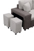 RaDEWAY 92.5"Reversible Sleeper with 2 Stools and Storage Leathaire