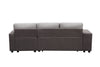 RaDEWAY 92.5"Reversible Sleeper with 2 Stools and Storage Leathaire