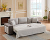 RaDEWAY 92.5"Reversible Sleeper with 2 Stools and Storage Leathaire