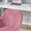 Modern New Velvet Desk Chair with Metal Base Ergonomic
