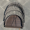 Patio Wicker Folding Hanging Chair,Rattan Swing Hammock Egg Chair With C Type Bracket,With Cushion And Pillow,For Indoor,Outdoor