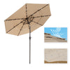 Outdoor Patio Table Umbrella with Push Button Tilt And LED Lights