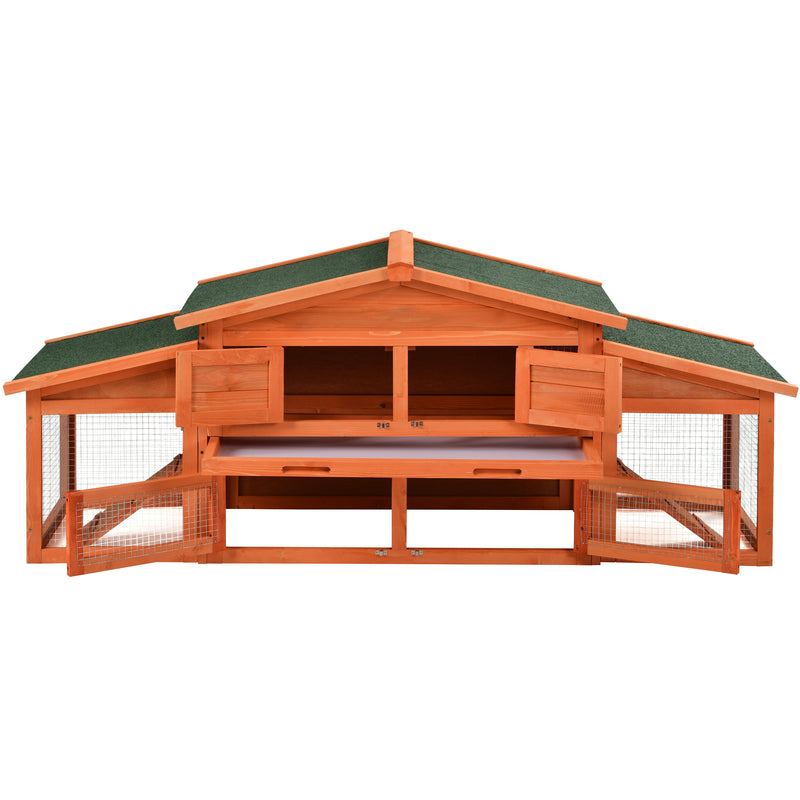 TOPMAX 70-Inch Wood Rabbit Hutch Outdoor Pet - Image 4