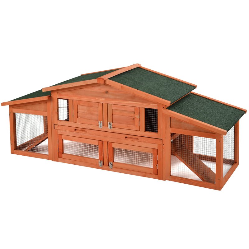 TOPMAX 70-Inch Wood Rabbit Hutch Outdoor Pet - Image 15