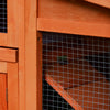 TOPMAX 70-Inch Wood Rabbit Hutch Outdoor Pet House Chicken Coop for Small Animals with 2 Run Play Area