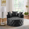 RaDEWAY Dark Gray Leisure Single Round Chair