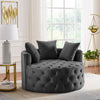 RaDEWAY Dark Gray Leisure Single Round Chair