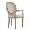 RaDEWAY French Vintage Upholstered Fabric Dining Armchair