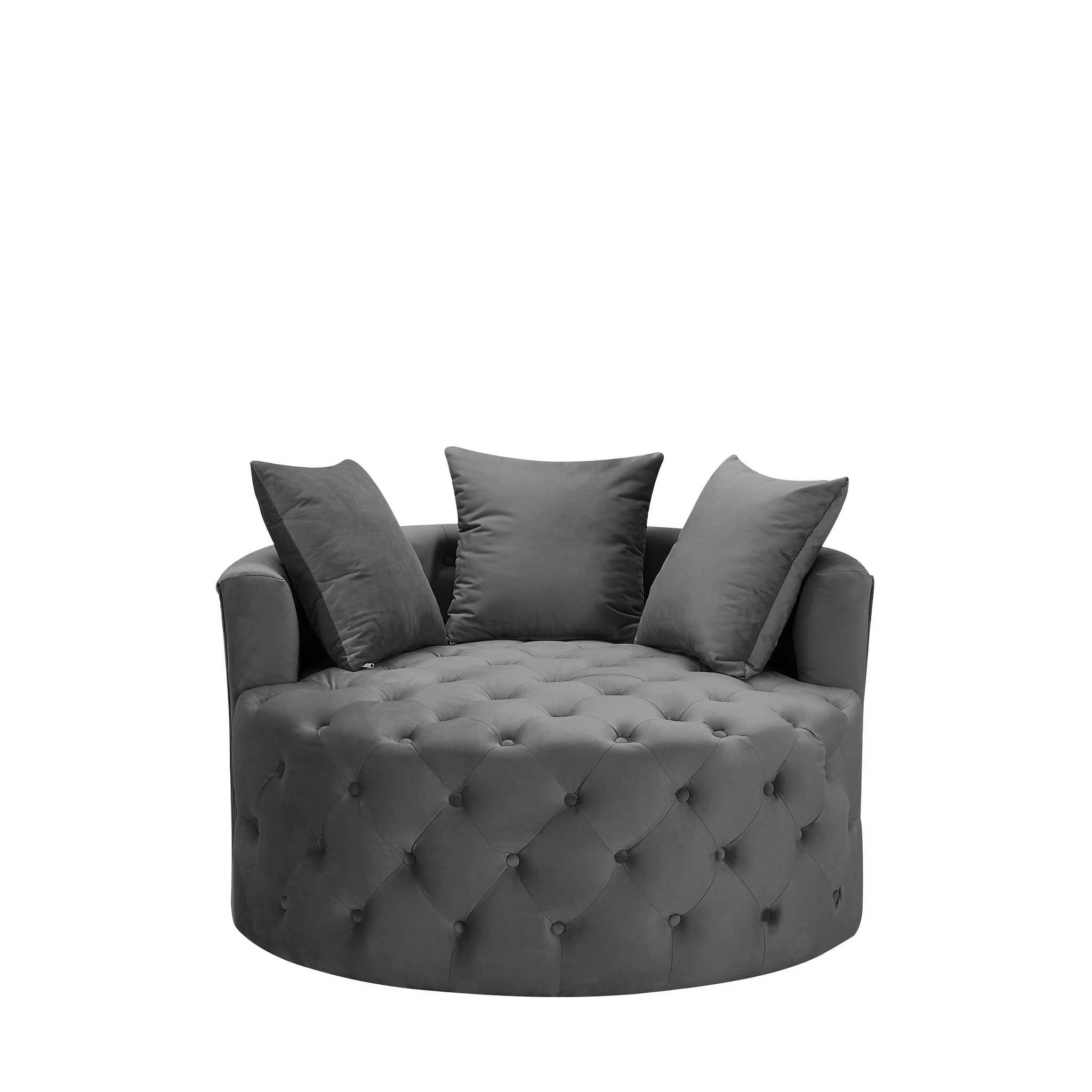 RaDEWAY Dark Gray Leisure Single Round Chair