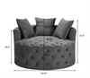 RaDEWAY Dark Gray Leisure Single Round Chair