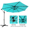 Patio Offset Lighted Hanging Cantilever Umbrella for Backyard Poolside