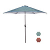 RaDEWAY Outdoor Patio 9-Feet Market Table Umbrella with Push Button Tilt and Crank