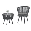 outdoor Swivel Rope Chair 3PCS Rattan Chair woven-belt rope