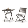 Modern outdoor plastic wood folding table and chair,Garden Furniture 3PCS (2 Chairs+1 table)