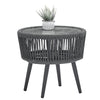 outdoor Swivel Rope Chair 3PCS Rattan Chair woven-belt rope