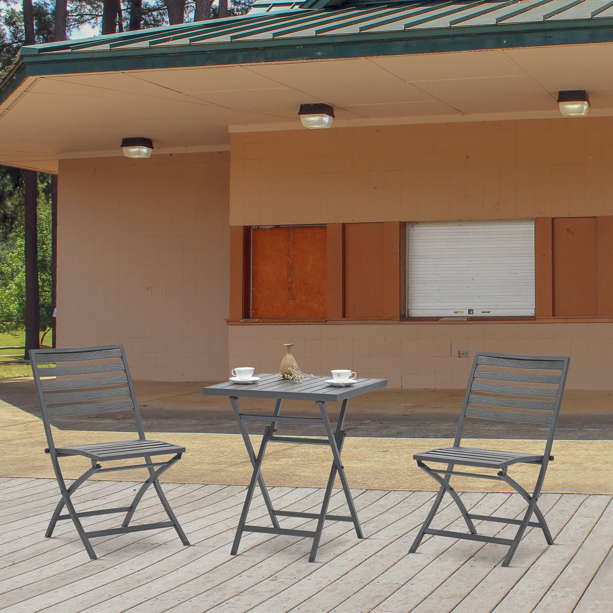 Modern Outdoor Plastic Wood Folding Table and | Radeway
