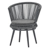 outdoor Swivel Rope Chair 3PCS Rattan Chair woven-belt rope