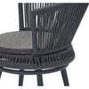 outdoor Swivel Rope Chair 3PCS Rattan Chair woven-belt rope