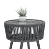 outdoor Swivel Rope Chair 3PCS Rattan Chair woven-belt rope