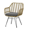 RaDEWAY Modern Rattan Coffee Chair Table Set 3 PCS