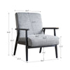Mid -century arm chair black color with linew