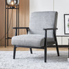 Mid -century arm chair black color with linew