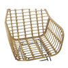 RaDEWAY Modern Rattan Coffee Chair Table Set 3 PCS