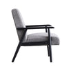 Mid -century arm chair black color with linew