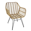 RaDEWAY Modern Rattan Coffee Chair Table Set 3 PCS