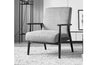 Mid -century arm chair black color with linew